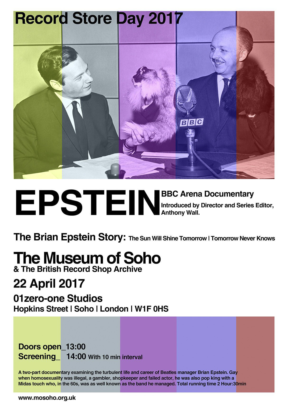 Poster for The Brian Epstein Story, Record Store Day, 22 April 2017