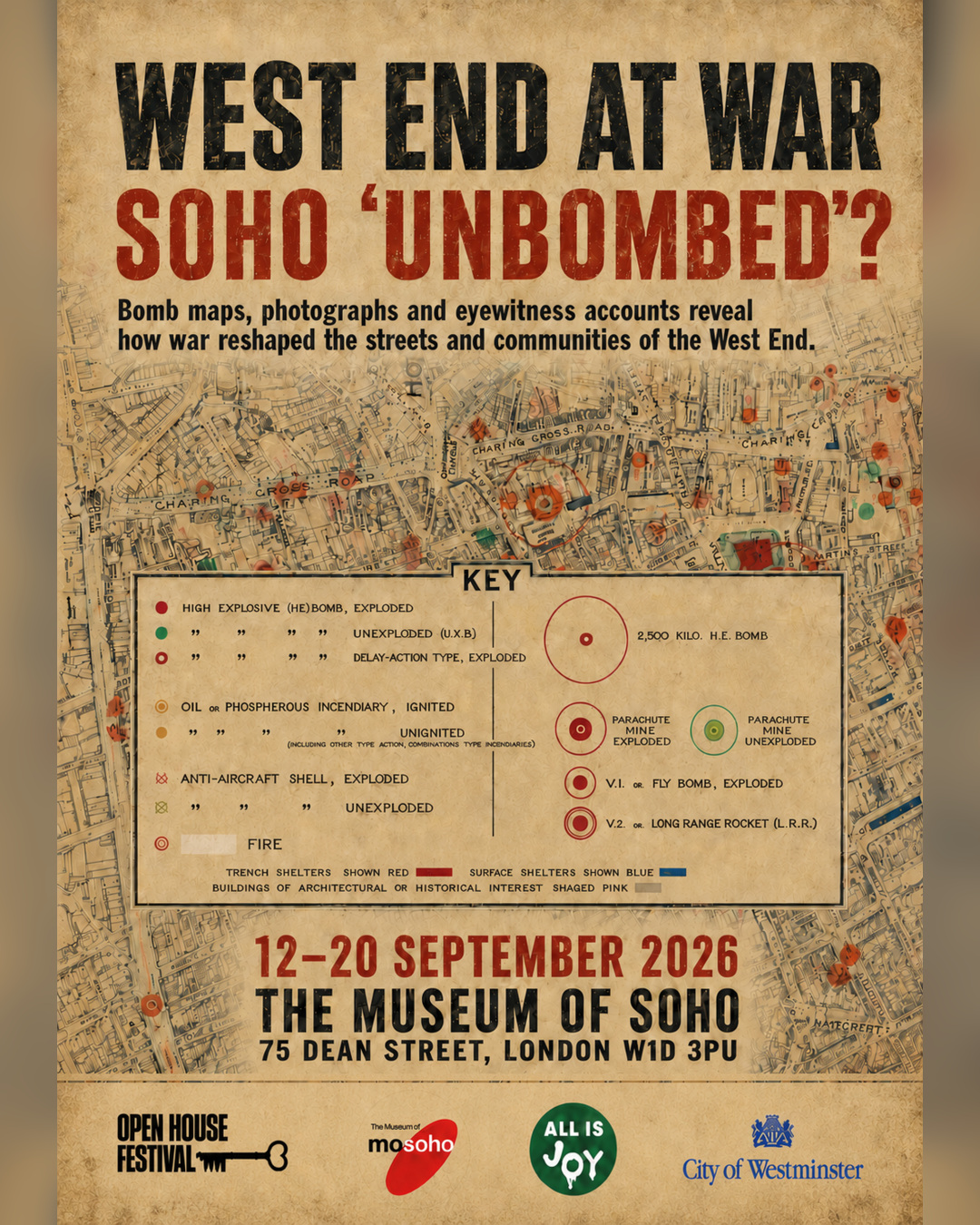 West End at War exhibition poster